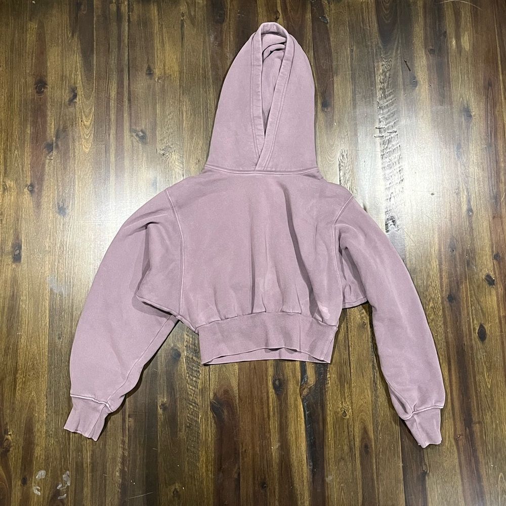 Tna by Artizia Wide Hem, Long Sleeve Cropped Hoodie Sweatshirt, Women's Size 2XS